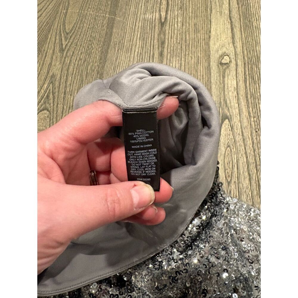 Express Black Sequin Mini Skirt - Picture 3 of 4